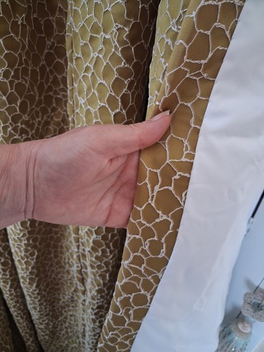 Huge curtains green gold - huge,