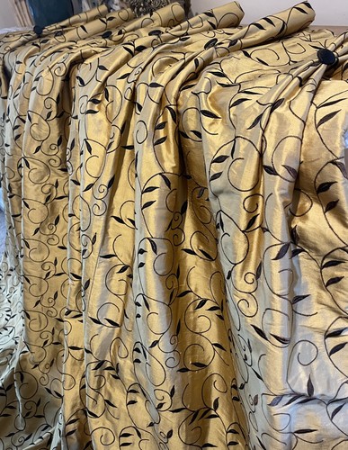 Designer gold curtains - designer,