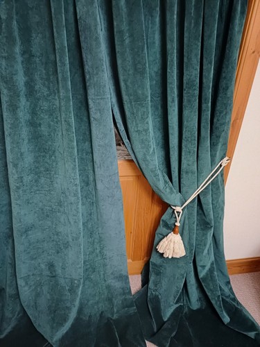 Large velvet curtains forest - large,