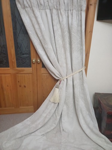 Huge ivory linen door curtain - huge,