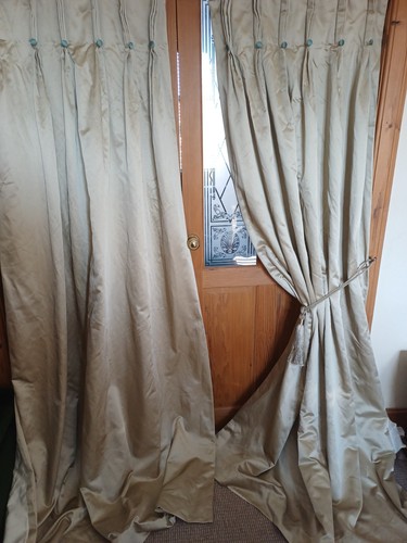 Bespoke pale gold curtains - gold,