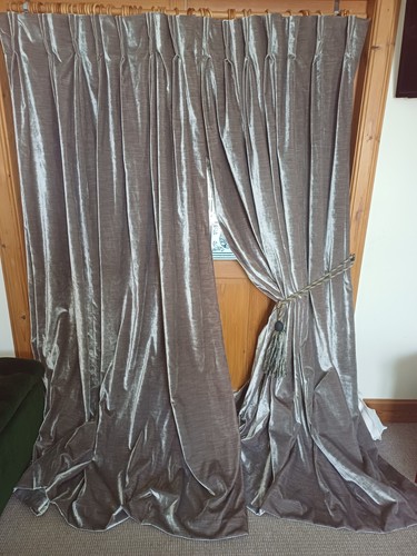 Bespoke velvet curtains - velvet, curtains.