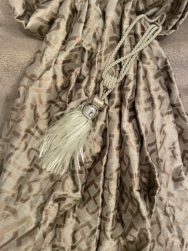 Gold curtains interlined - gold,