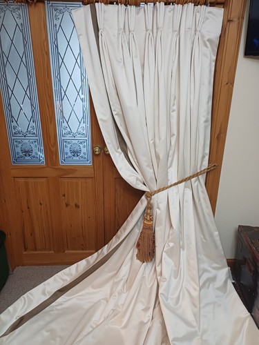 Fabric sample ivory satin - fabric,